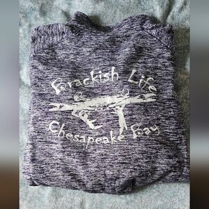 2X Brackish Life Chesapeake Bay Purple Zip Sweatshirt